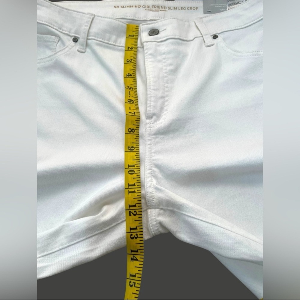 Chico's So Slimming Girlfriend Crop Pants in White - Picture 6 of 11